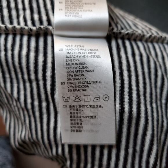 H&M Basic Striped Sleeveless Tee Dress Size S - Picture 8 of 8